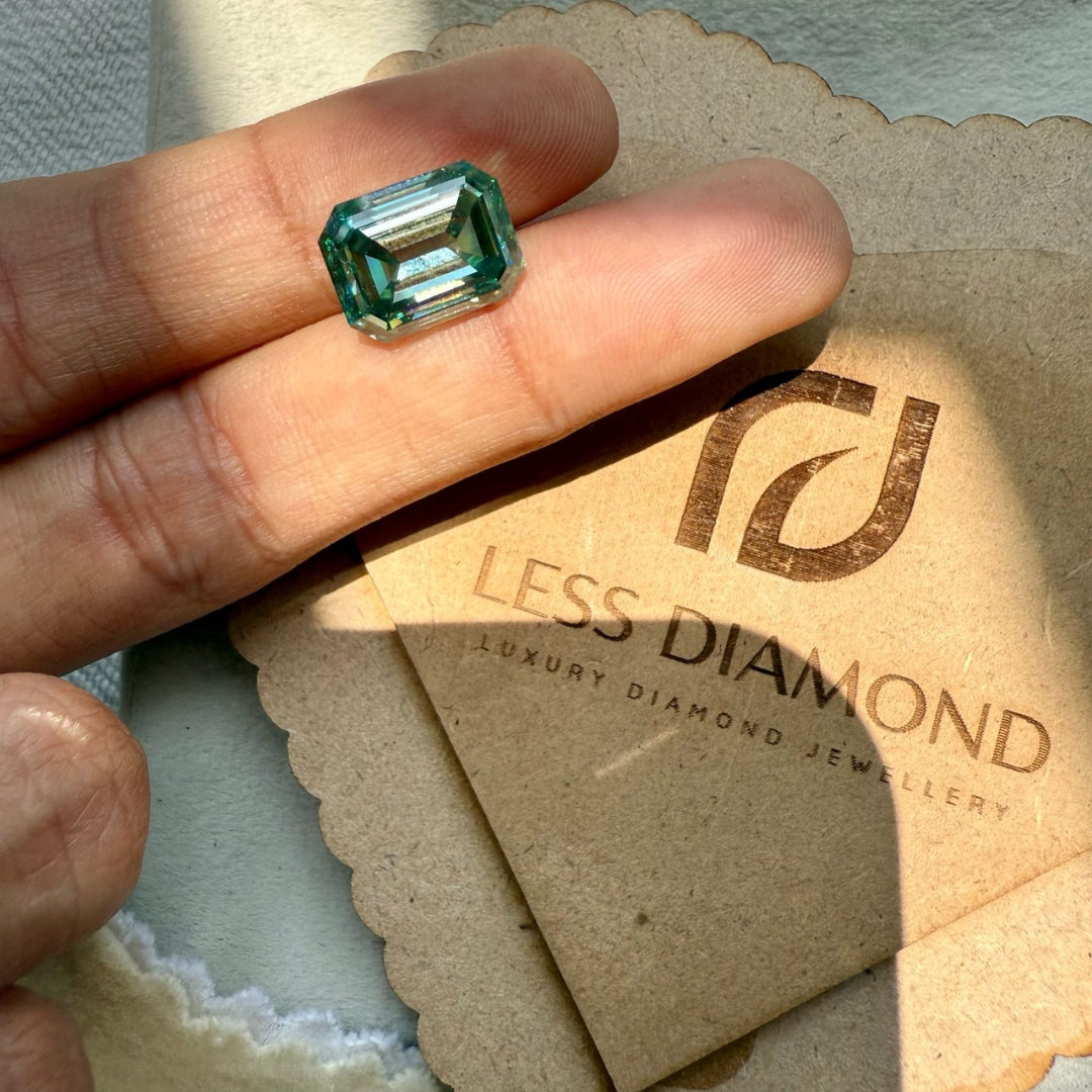 Moissanite 4.25 CT Emerald Loose Diamond