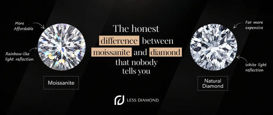 The honest difference between moissanite and diamond that nobody tells you