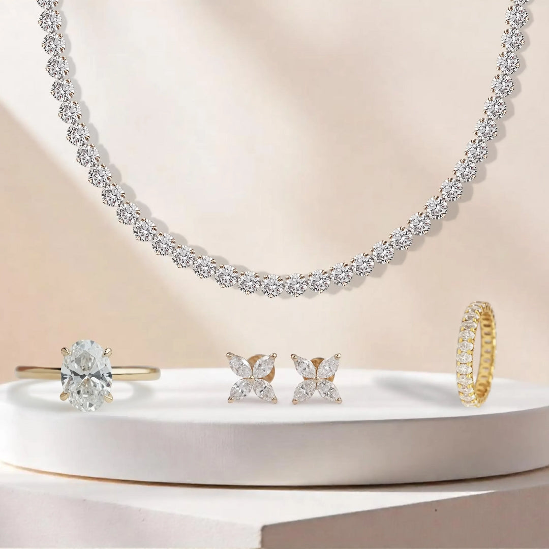 Less Diamond Moissanite Jewelry with Personalized Sparkle – Less Diamond