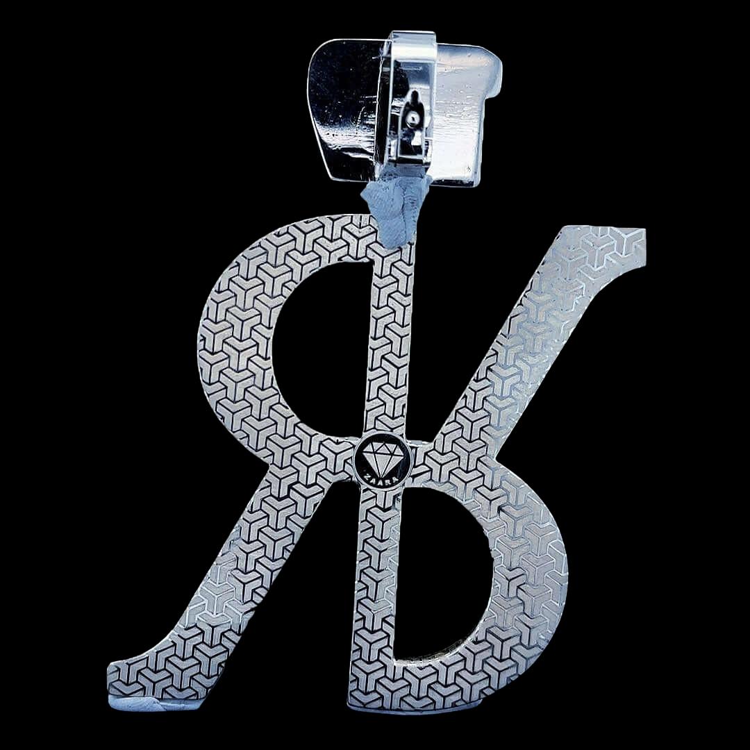 139 RR Legacy Iced Moissanite Pendant in 925 Sterling Silver Back Side View