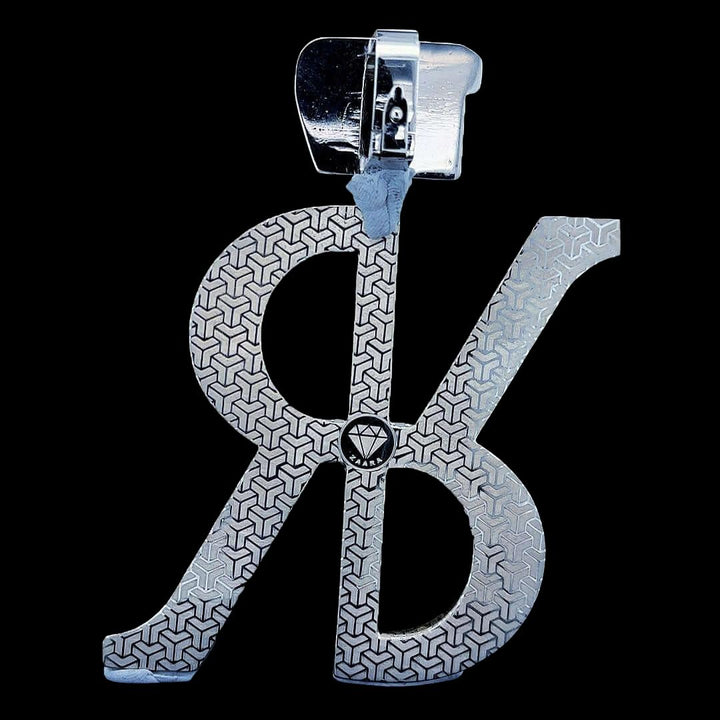 139 RR Legacy Iced Moissanite Pendant in 925 Sterling Silver Back Side View