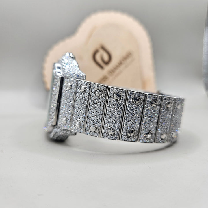 Cartier Santos Arabic Moissanite Watch