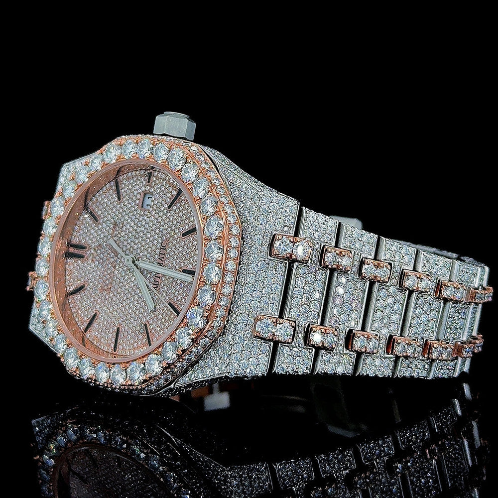AP Moissanite Watch Left Profile View