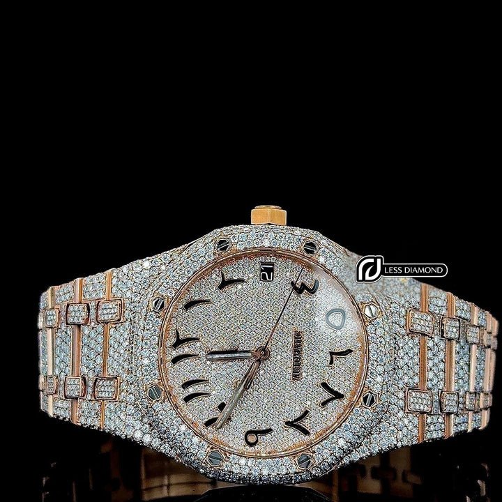 AP Watch Bust Down Moissanite Front View