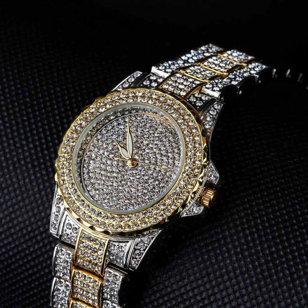 Moissanite 43.00 CT Round Cut Diamond Art Deco Watch Jewel Carts