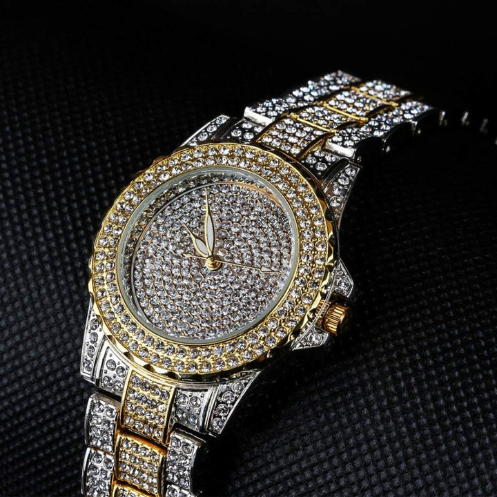 Moissanite 43.00 CT Round Cut Diamond Art Deco Watch Jewel Carts