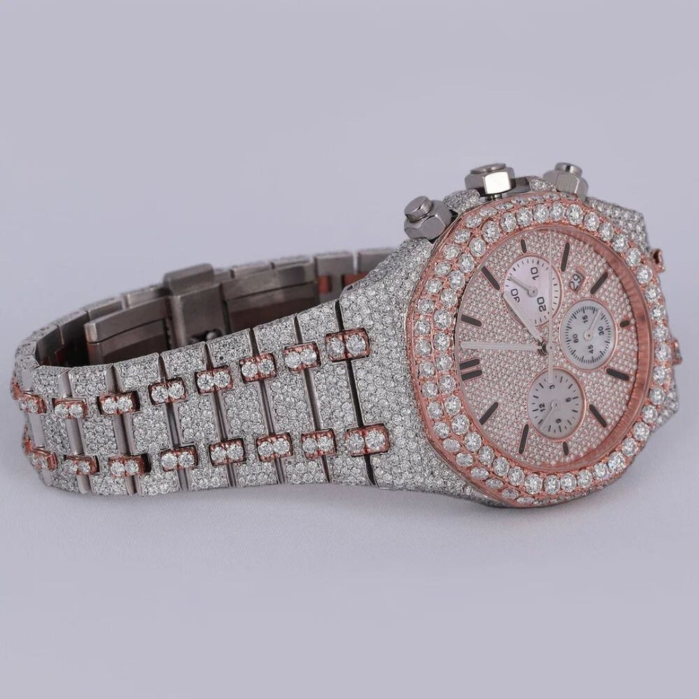 Moissanite 50.50 CT Round Cut Diamond Victorian Watch Jewel Carts