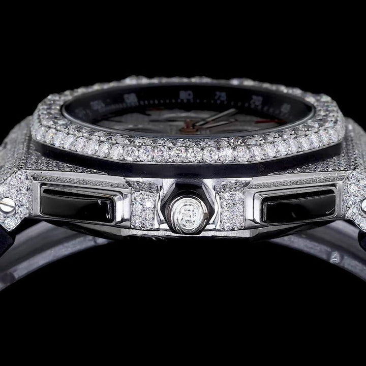Moissanite 45.10 CT Round Cut Diamond Art Deco Watch Jewel Carts