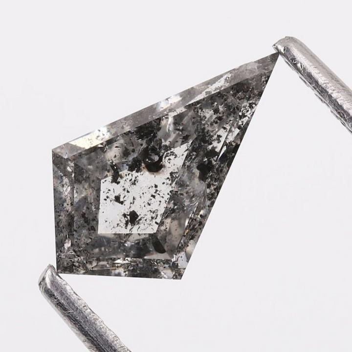 Natural Salt and Pepper 4.90 CT Kite Loose Diamond