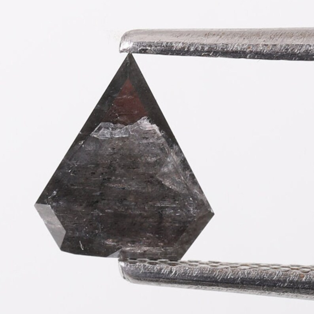 Natural Salt and Pepper 2.35 CT Kite Loose Diamond