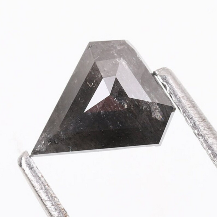 Natural Salt and Pepper 2.35 CT Kite Loose Diamond