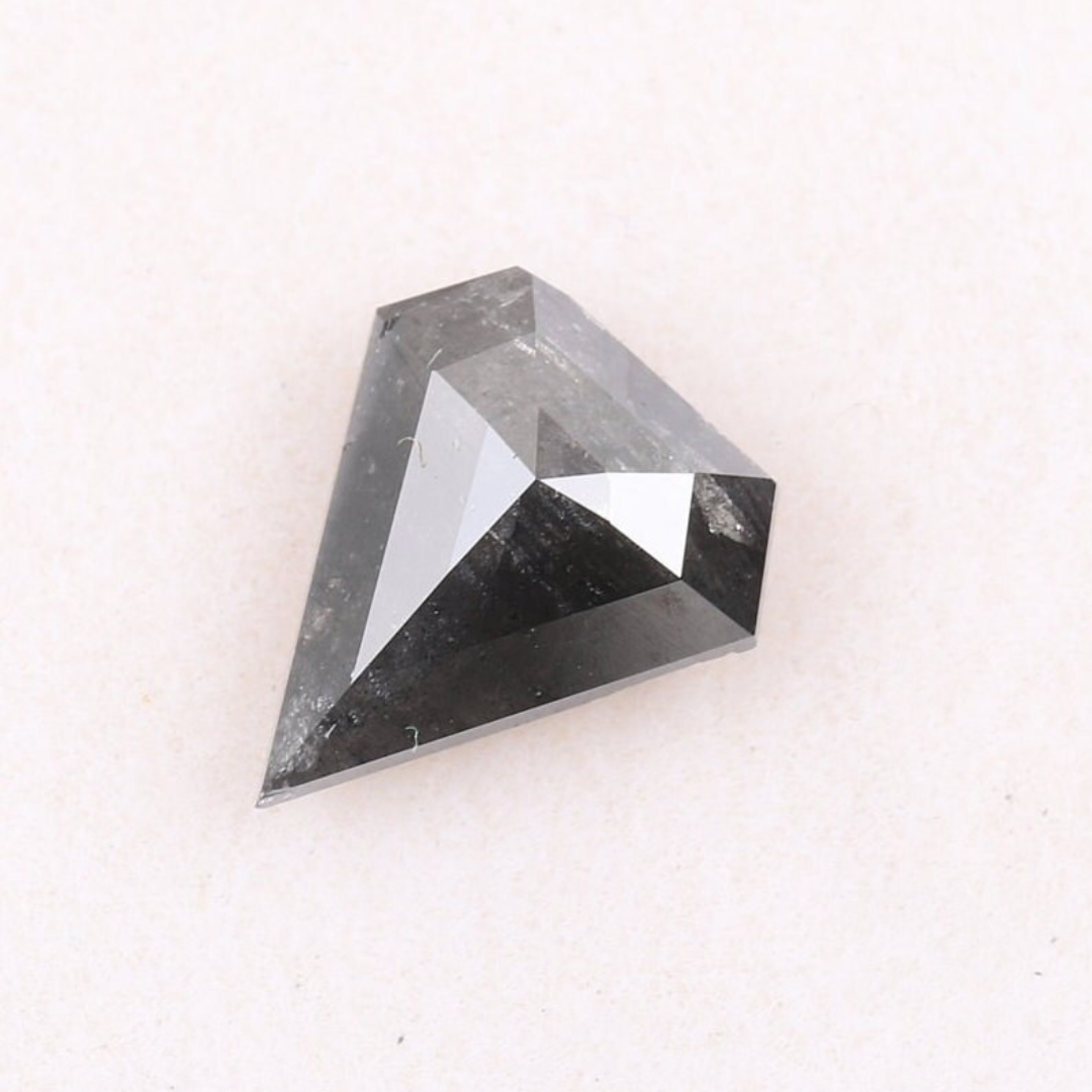 Natural Salt and Pepper 2.35 CT Kite Loose Diamond