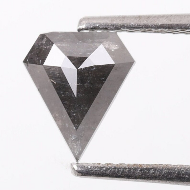 Natural Salt and Pepper 2.35 CT Kite Loose Diamond