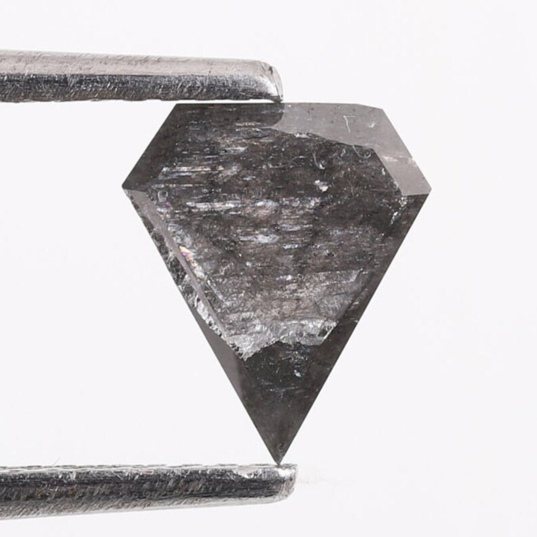 Natural Salt and Pepper 2.35 CT Kite Loose Diamond