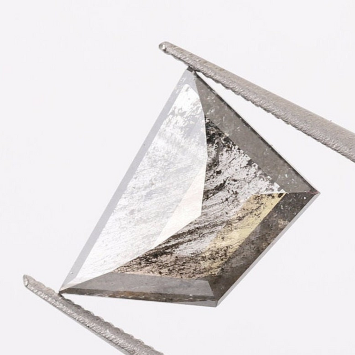 Natural Salt and Pepper 3.70 CT Trapezoid Loose Diamond