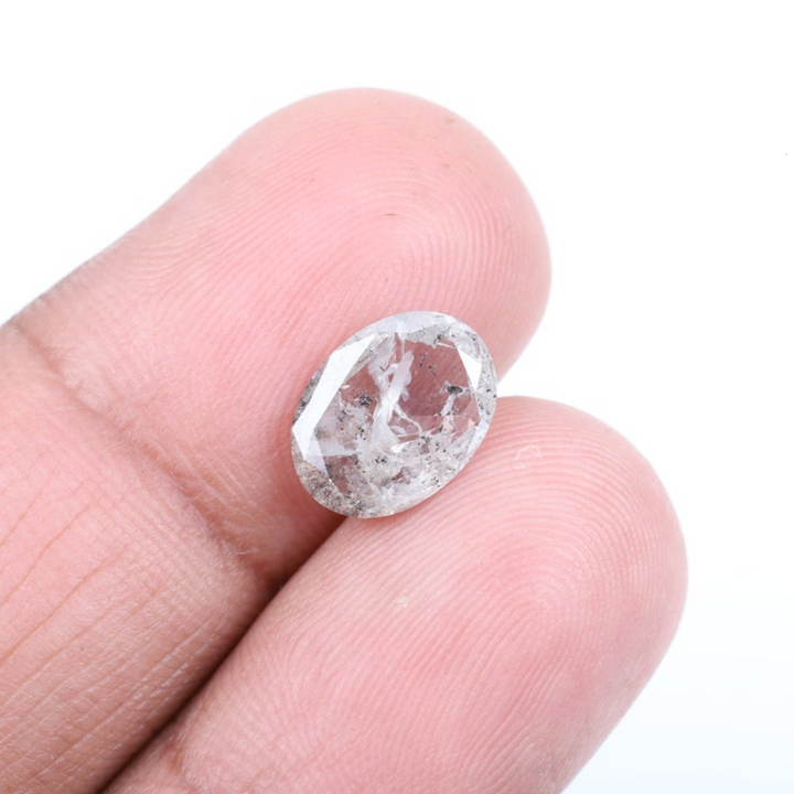 Natural Salt and Pepper 1.80 CT Oval Loose Diamond