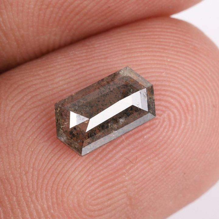 Natural Salt and Pepper 4.35 CT Hexagon Loose Diamond