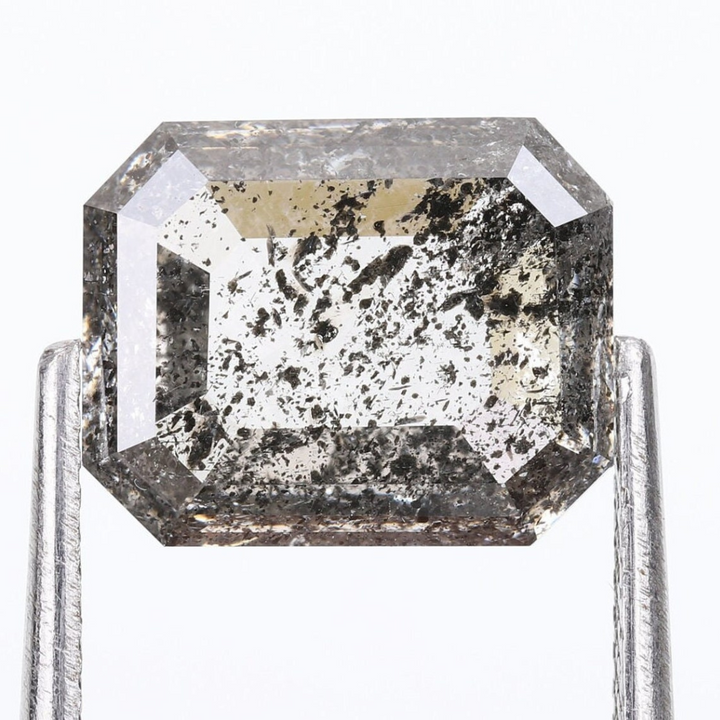 Natural Salt and Pepper 2.35 CT Emerald Loose Diamond