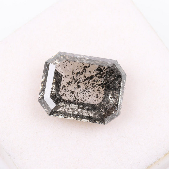 Natural Salt and Pepper 2.35 CT Emerald Loose Diamond