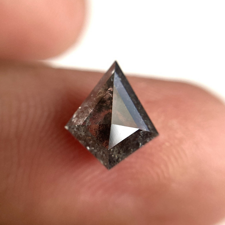 Natural Salt and Pepper 3.80 CT Kite Loose Diamond