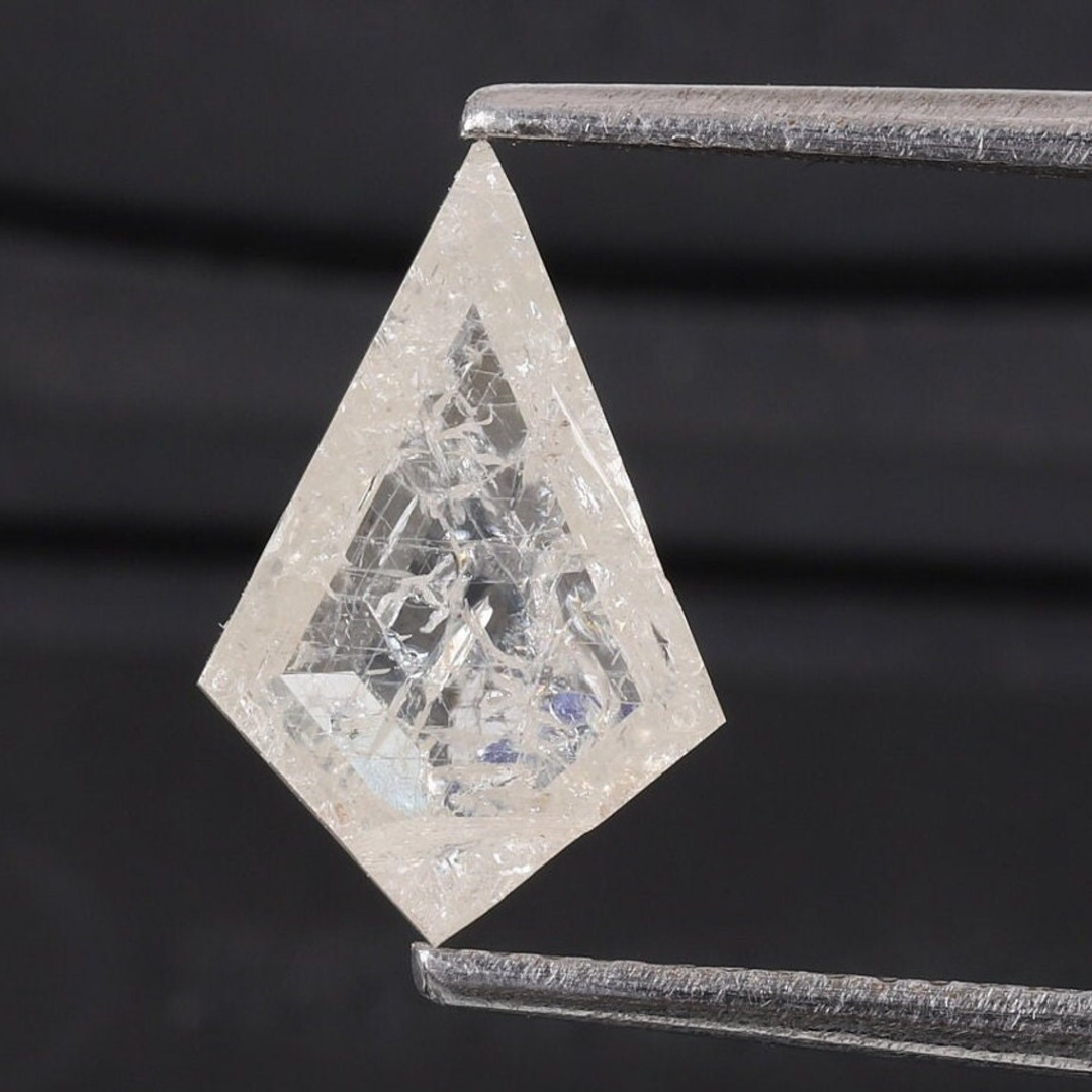 Natural Salt and Pepper 1.70 CT Kite Loose Diamond