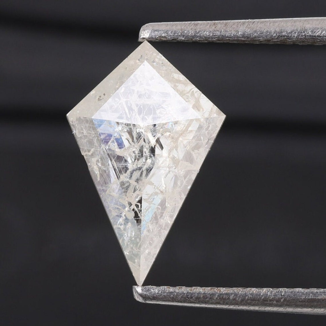 Natural Salt and Pepper 1.70 CT Kite Loose Diamond