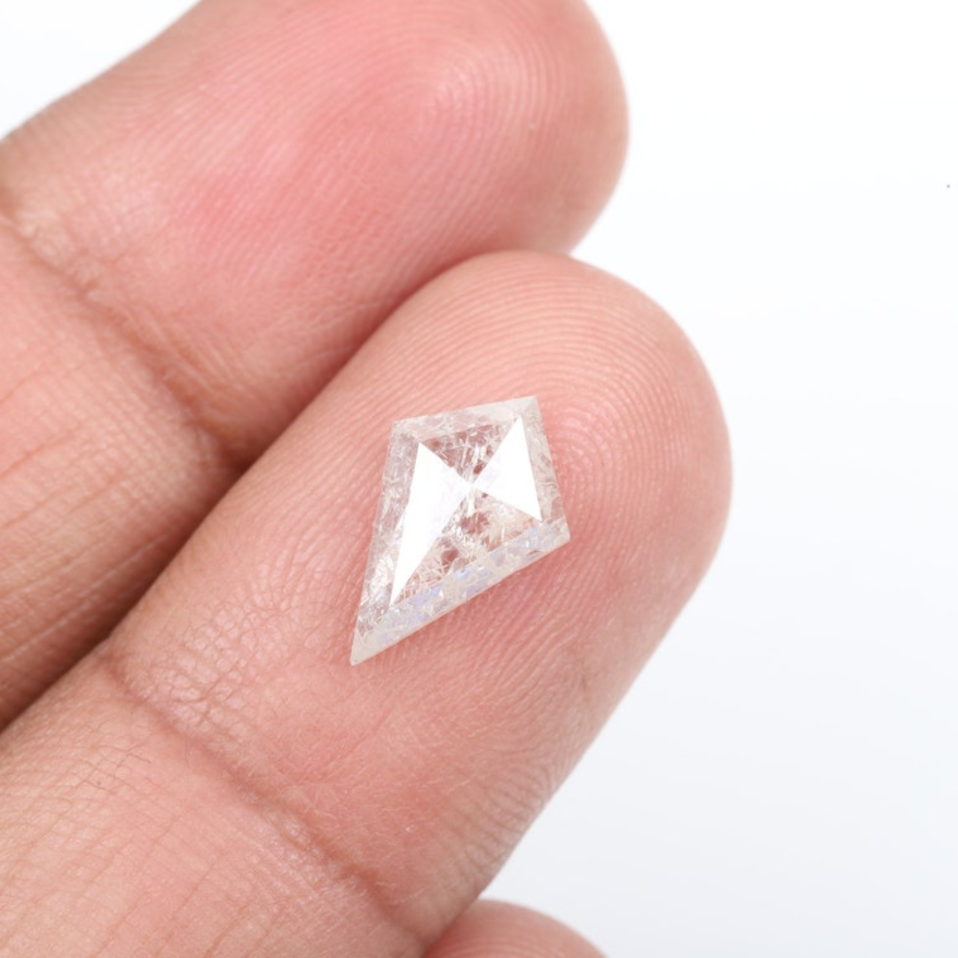 Natural Salt and Pepper 1.70 CT Kite Loose Diamond