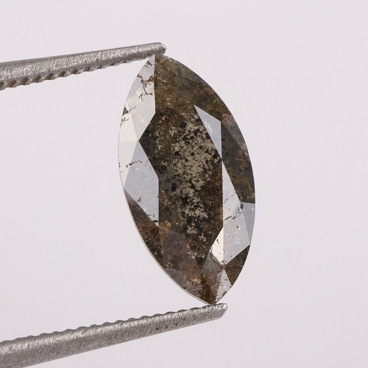 Natural Salt and Pepper 3.90 CT Marquise Loose Diamond