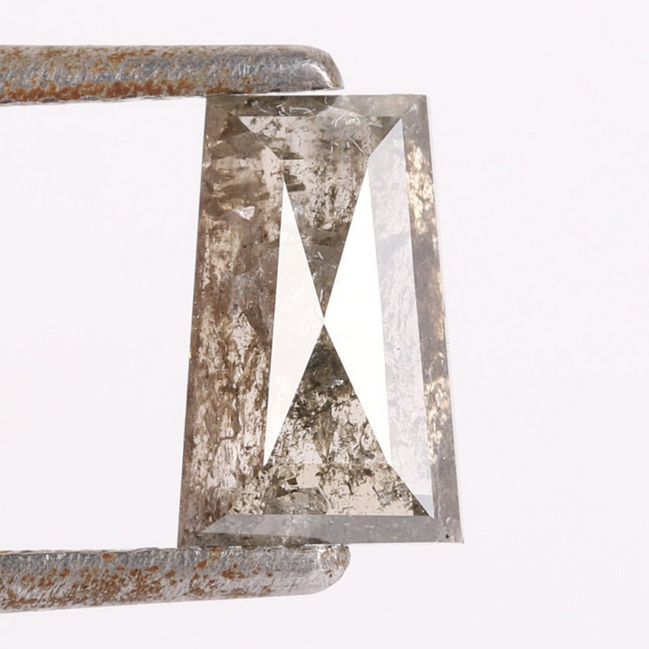 Natural Salt and Pepper 2.35 CT Baguette Loose Diamond