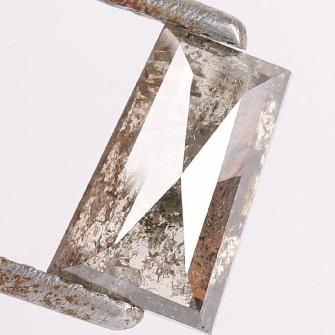 Natural Salt and Pepper 2.35 CT Baguette Loose Diamond