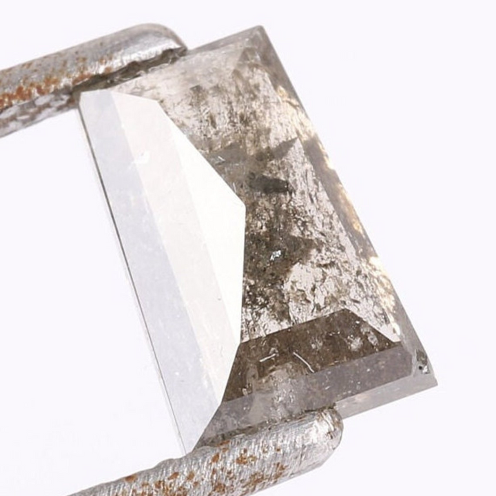 Natural Salt and Pepper 2.35 CT Baguette Loose Diamond