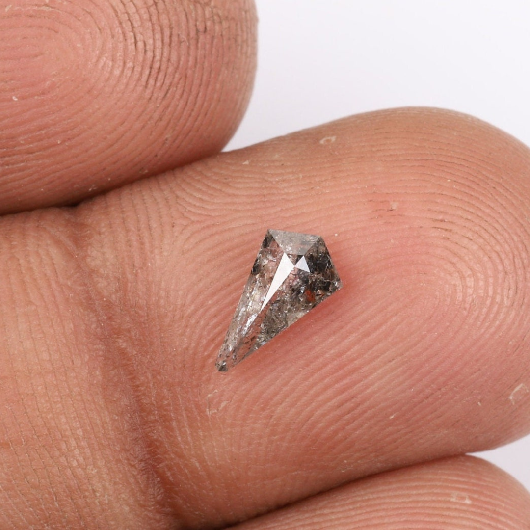 Natural Salt and Pepper 1.70 CT Kite Loose Diamond