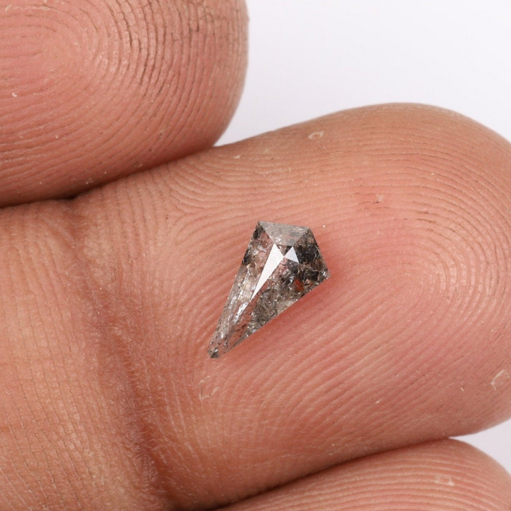 Natural Salt and Pepper 1.70 CT Kite Gray Loose Diamond