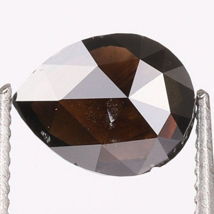 Natural Salt and Pepper 1.35 CT Pear Black Loose Diamond