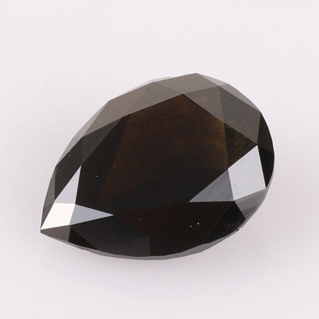 Natural Salt and Pepper 1.35 CT Pear Loose Diamond