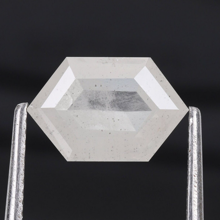 Natural Salt and Pepper 2.35 CT Hexagon Loose Diamond