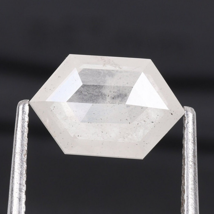 Natural Salt and Pepper 2.35 CT Hexagon Loose Diamond