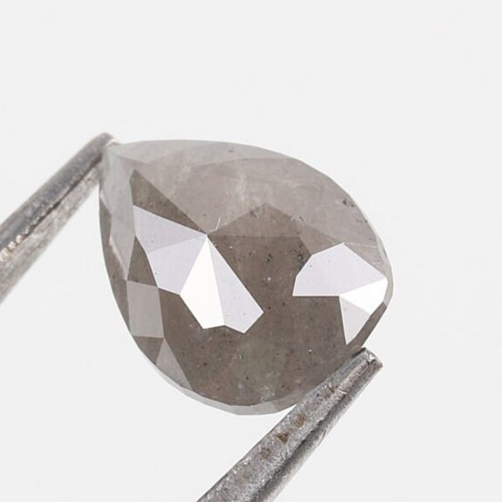 Natural Salt and Pepper 1.80 CT Pear Loose Diamond