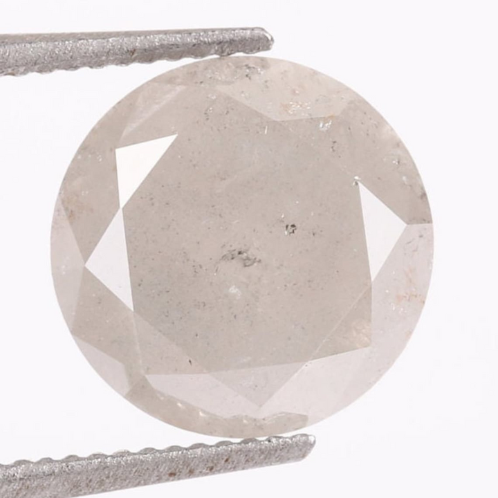 Natural Salt and Pepper 2.80 CT Round Loose Diamond