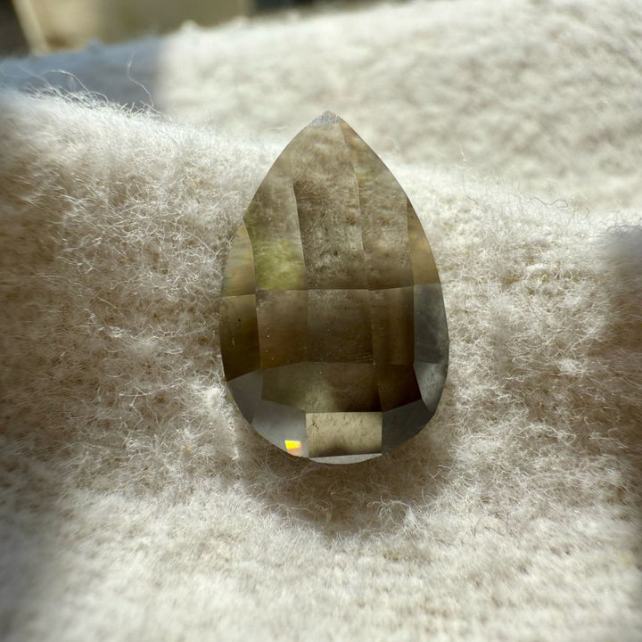 Salt and Pepper 3.02 CT Pear Loose Diamond