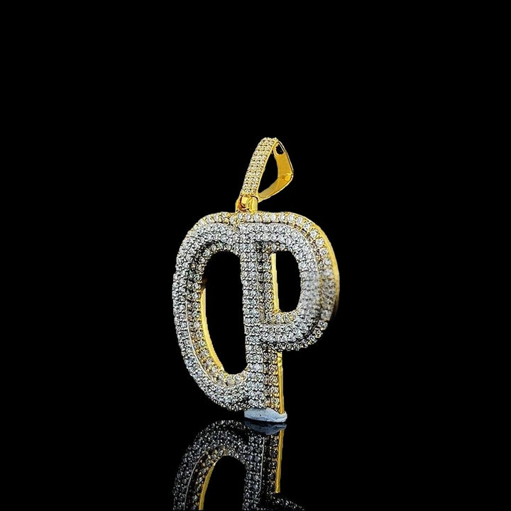 Luxe Prestige CP Moissanite Emblem Pendant in 925 Sterling Silver Left Profile View