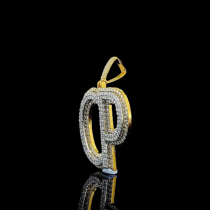 Luxe Prestige CP Moissanite Emblem Pendant in 925 Sterling Silver Left Side View