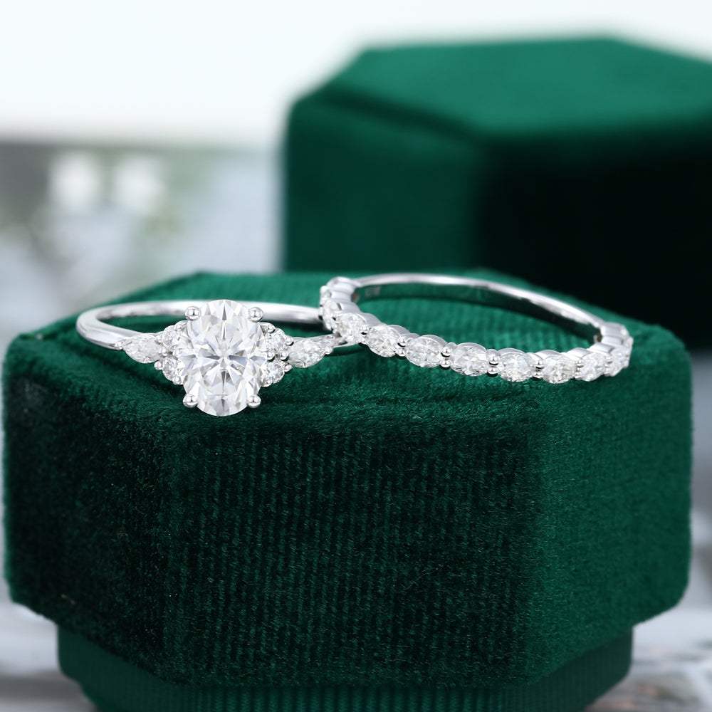Moissanite 4.80 CT Oval Diamond Minimalist Wedding Ring