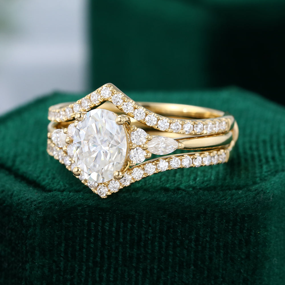 Moissanite 4.70 CT Oval Diamond Victorian Handmade Ring