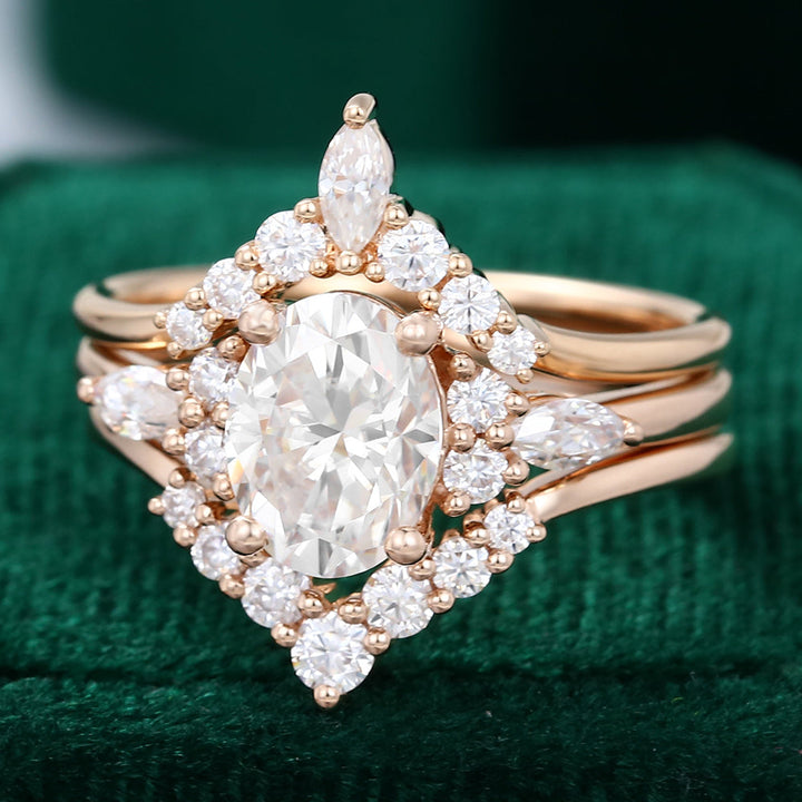 Moissanite 4.85 CT Oval Diamond Edwardian Handmade Ring