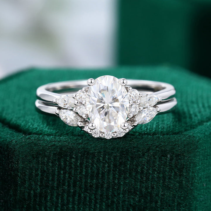 Moissanite 3.70 CT Oval Diamond Minimalist Engagement Ring