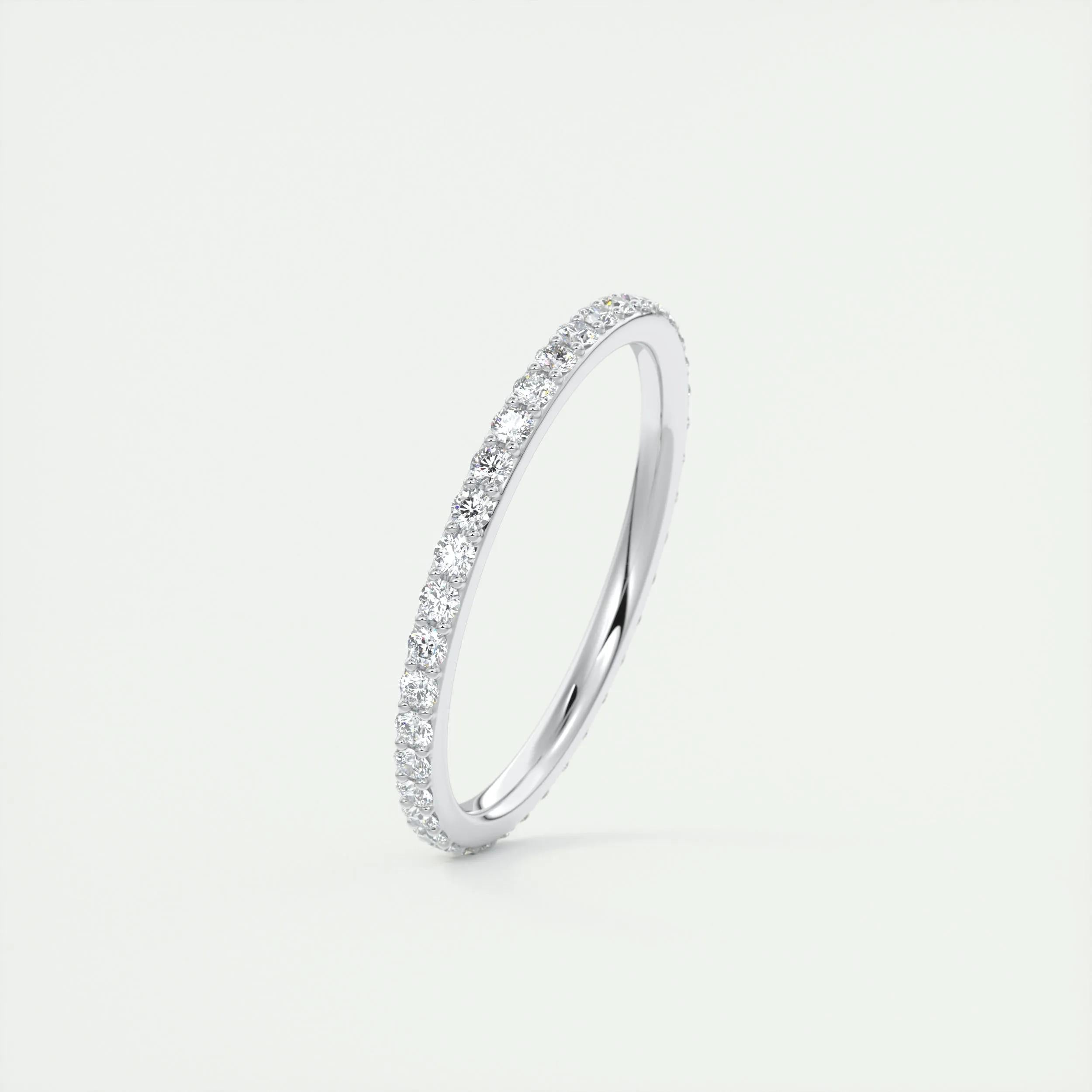 Moissanite 4.00 CT Round Cut Diamond Mid-Century Anniversary Band