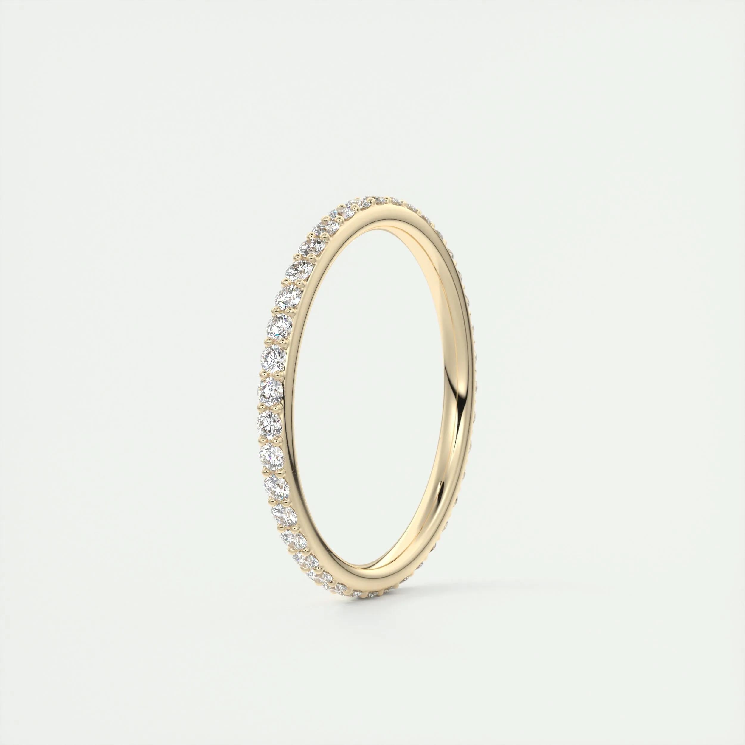 Moissanite 4.00 CT Round Cut Diamond Mid-Century Anniversary Band