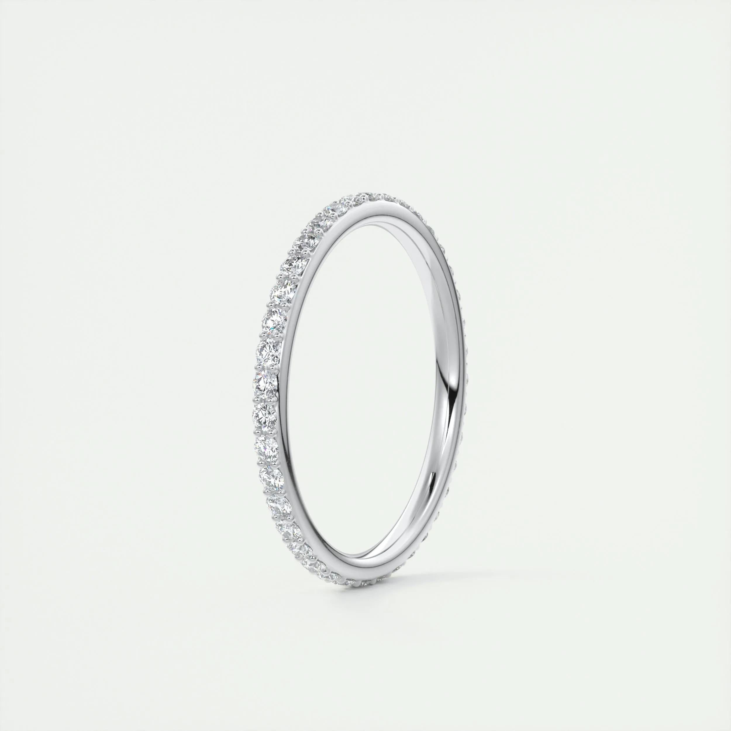 Moissanite 4.00 CT Round Cut Diamond Mid-Century Anniversary Band