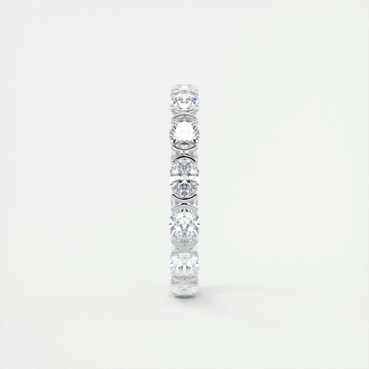 Moissanite 4.95 CT Oval Cut Diamond Victorian Engagement Band